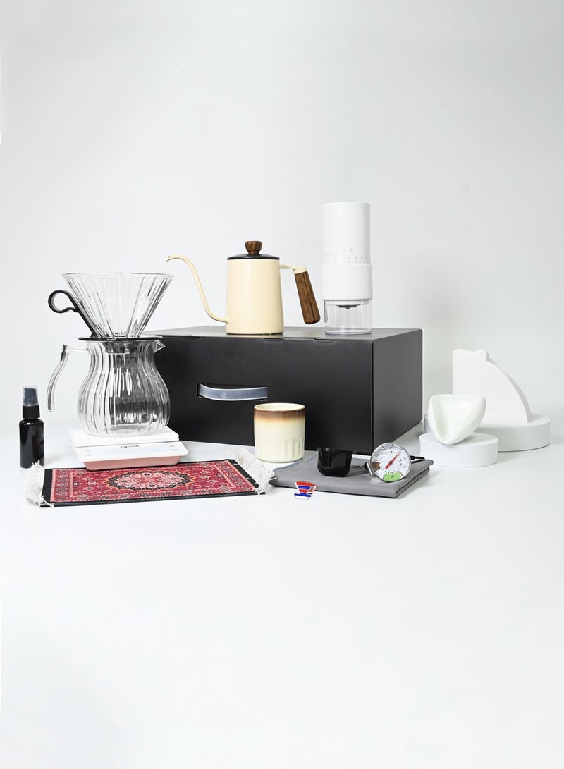 ايكي ايك V60 مجموعة 15 قطعة صانع قهوة قهوة قهوة كهربائية مع مربع هدايا - Image 4