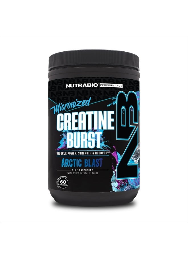NutraBio - Creatine Burst – Micronized Creatine Monohydrate Powder – 300 G – Muscle Growth, Reduce Soreness – Faster Recovery Time – 60 Servings Arctic Blast - Image 1