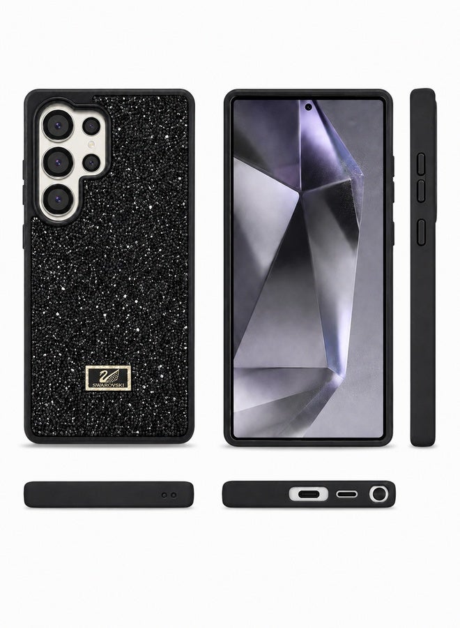 VR CREATIVE Luxury Sparkling Crystal Rhinestone Protective Phone Case Cover for Samsung Galaxy S24 Ultra – Black - Image 3