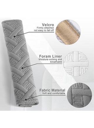 Car Seatbelt Pad Cover, 2PCS Seat Belt Shoulder Strap Covers Harness Pad for Car/Bag, Automotive Parts, Car Seat Belt Cushions，helps Avoid Friction on Shoulder and Neck, Fits All Cars and Packs - view 3