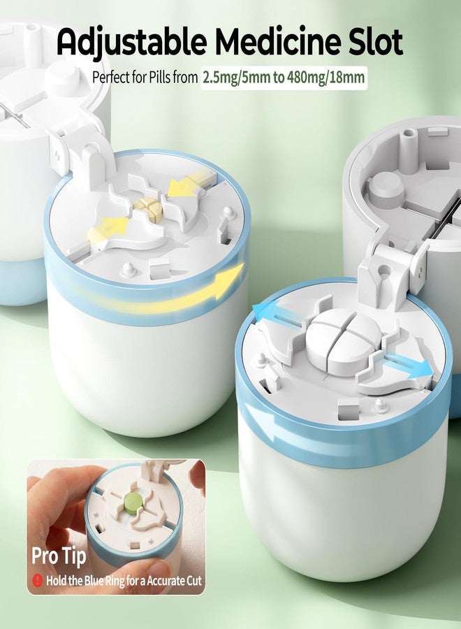 Daviky Pill Cutter 1/4, Adjustable Pill Cutter Splitter for Small and Tiny Pills with Accurate Alignment, Dual Safety Blades, Tablet Cutter for Small or Large Pills, Vitamins, Medication, Easy to Use - Image 4