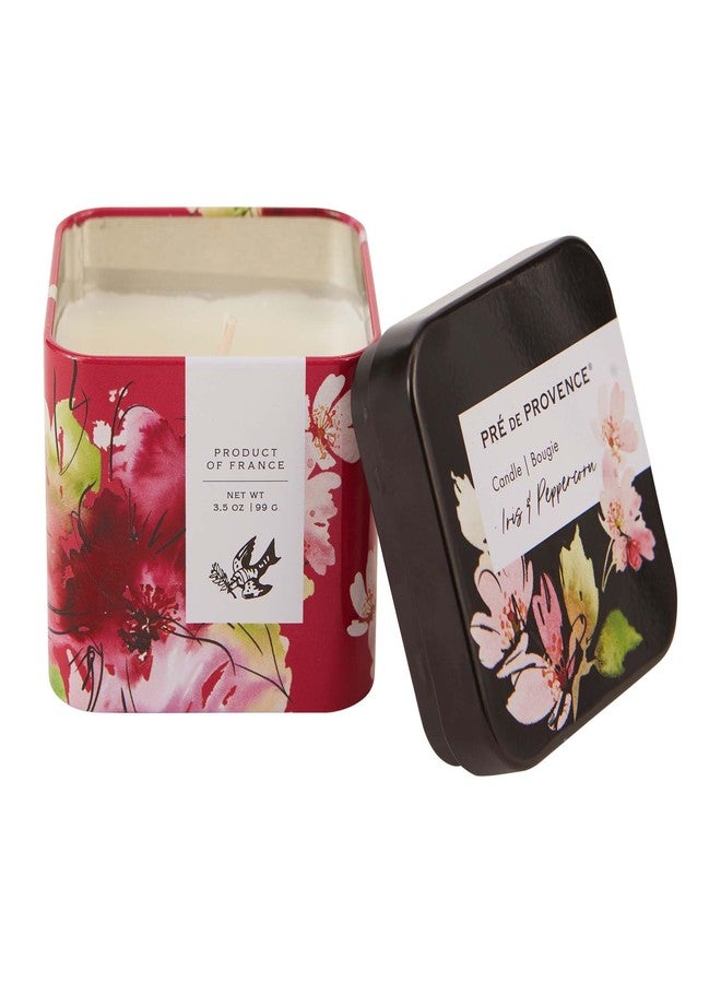 Pre de Provence Le Jardin Collection Scented Candle & Tin, Soy Blend, 21+ Burn Time, 3.5 oz, Iris & Peppercorn - Image 4