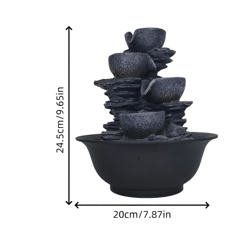 Resin Rockery Model A Desktop Fountain Powered by Mobile Power Supply Unique Decorative Art - Image 3