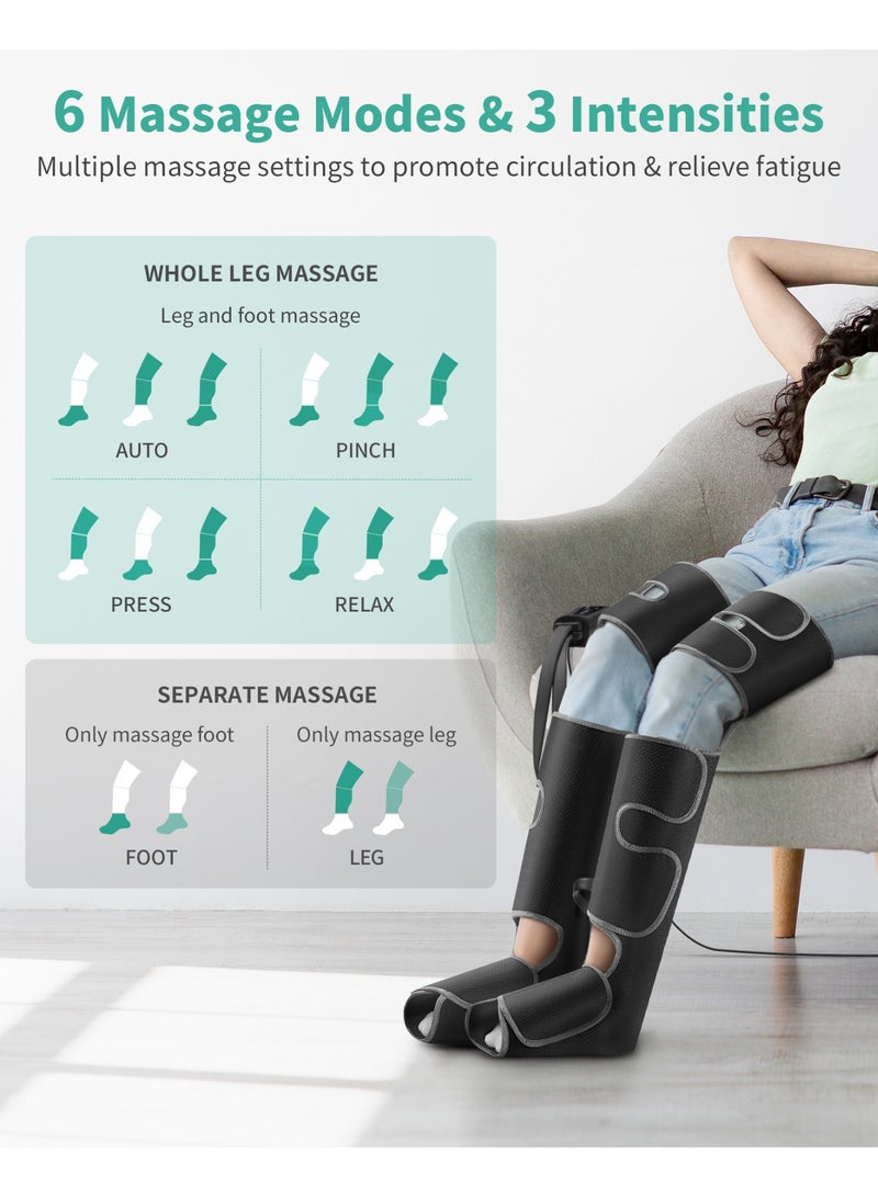 Medcursor Air Compression Foot Massager Promotes Blood Circulation, Relieves Fatigue & Relaxes Body and Mind Suitable for the Elderly & Young People The Perfect Gift for Parents and Loved Ones. Give Your Legs a Soothing and Relaxing Experience. - Image 3