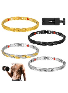Magnetic Bracelets for Men Women Magnetic Therapy Wristband Magnetic Bracelets with Links Removal Tool