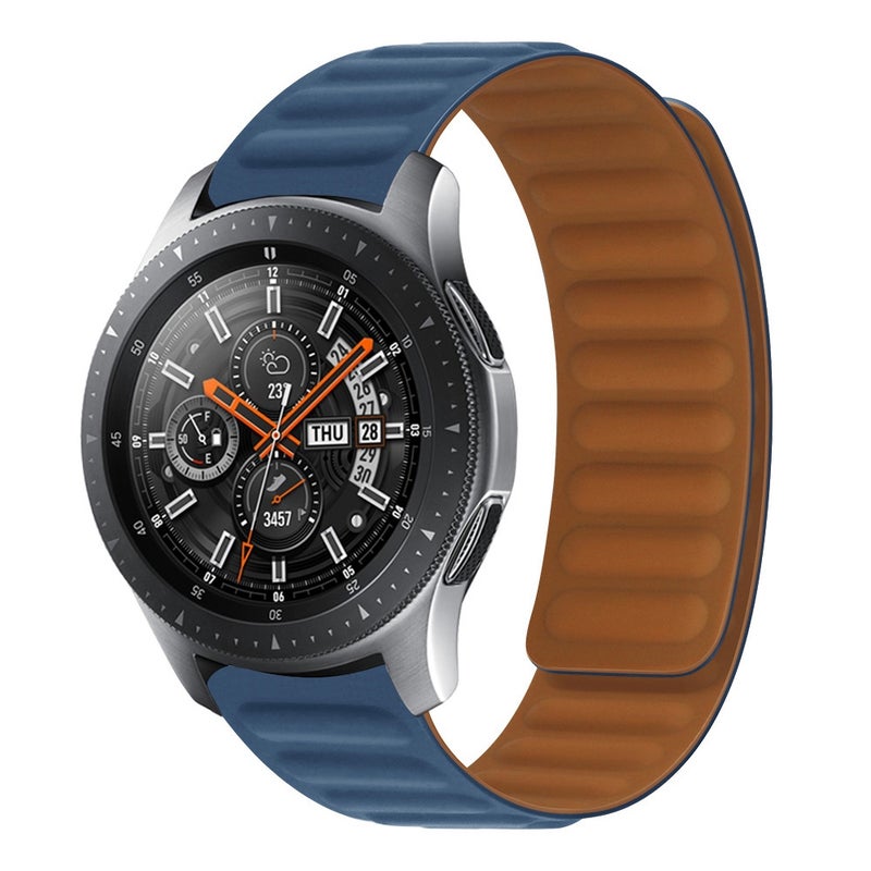 Silicone Magnetic Watch Band For Samsung Galaxy Gear Sport(Dark Blue) - Image 1