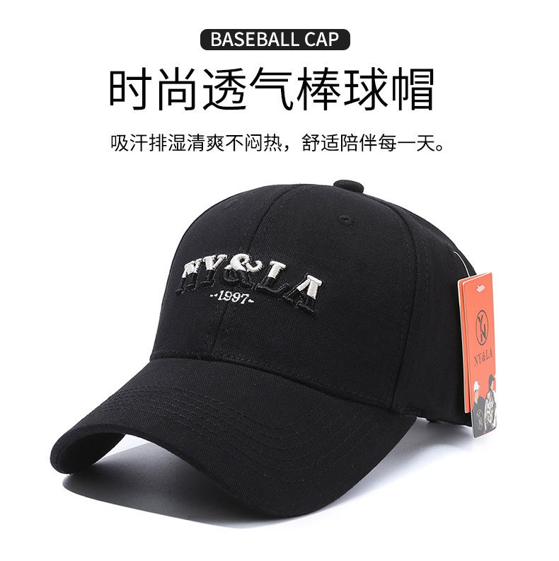 Letter Cap Unisex Fashion Sun Protection Soft Top Baseball Hat Cotton - Image 2