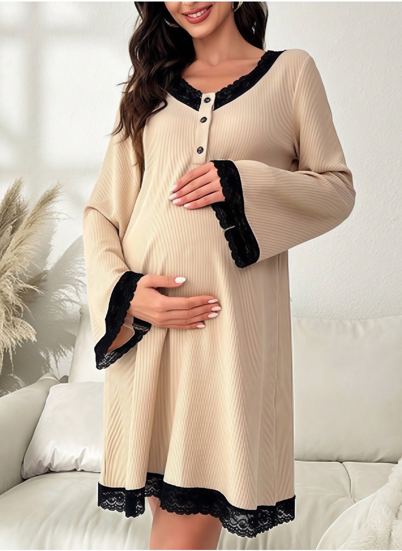 Generic - Celesta Women mother comfortable nightgown pregnant women's home and outer clothes - Image 1
