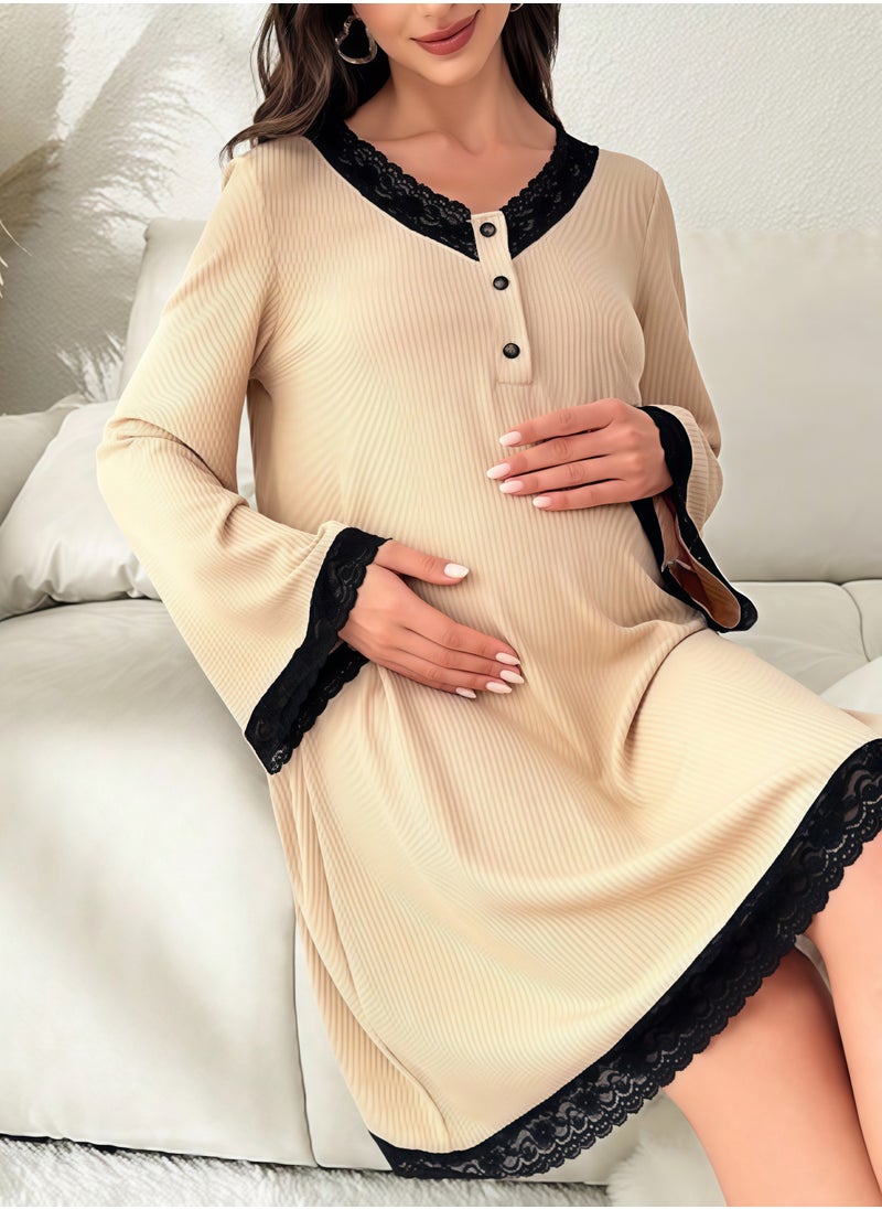Generic - Celesta Women mother comfortable nightgown pregnant women's home and outer clothes - Image 1