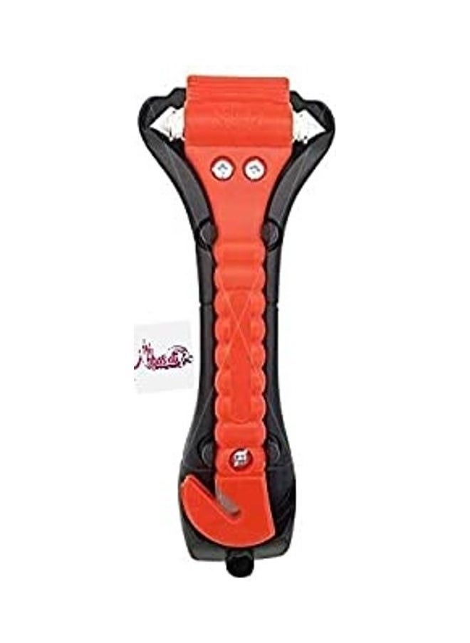 NIBEMINENT - 2-In-1 Safety Life Hammer With Seat Belt And Cutter Blade Red/Black 1.19x7.2x3cm - Image 1