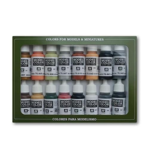 Vallejo فاليجو - مجموعة ألوان الدبابات الألمانية من الحرب العالمية الثانية | ألوان أكريليك للنمذجة | 16 زجاجة × 18 مل (0.60 أونصة سائلة)  - Image 5