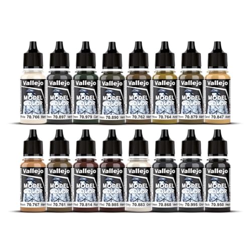 Vallejo فاليجو - مجموعة ألوان الدبابات الألمانية من الحرب العالمية الثانية | ألوان أكريليك للنمذجة | 16 زجاجة × 18 مل (0.60 أونصة سائلة)  - Image 2