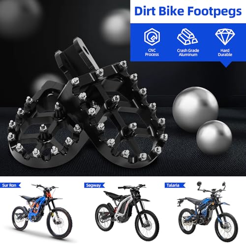 CHANGCHENG Dirt Bike Foot Pegs Motorcycle Footpegs Foot Pedals Rests CNC for Sur Ron Light Bee S/X Segway X260 X160 Talaria Sting MX3 MX4 Talaria XXX Taparia Black - Image 2