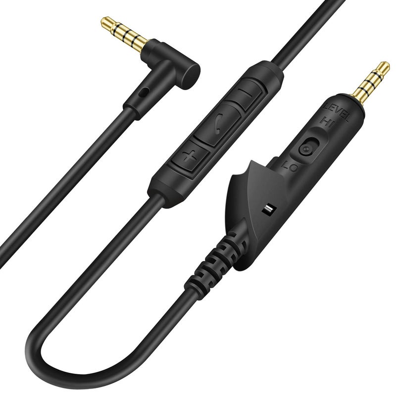 Cypher.V Replacement Audio Extension Cable, Cord Wire only for Bose QuietComfort QC15 Headphones with in line Mic (Black) - Image 1