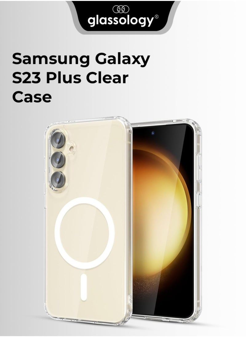 glassology Galaxy S23 Plus Silicone Clear Case Ultra Slim & Protective Design with Superior Camera Protection Bump Back Cover Case  - Image 1