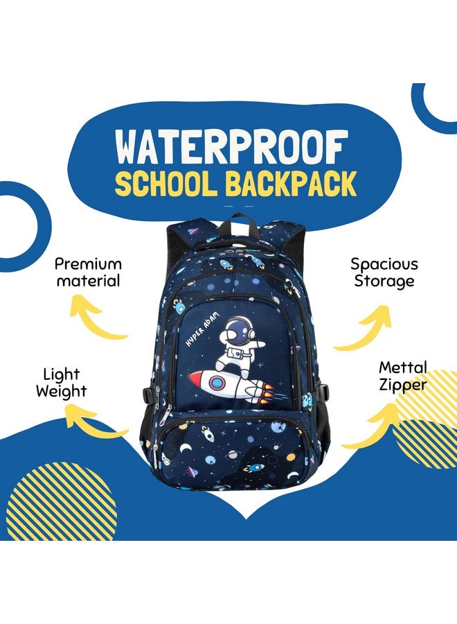 Hyper Adam 35 l Space Blue School Bag School Backpack College Travel Office Multipurpose Backpack Picnic Bag for Boys & Girls HA-117 - Image 5