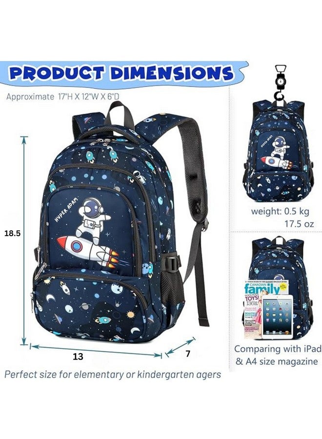 Hyper Adam 35 l Space Blue School Bag School Backpack College Travel Office Multipurpose Backpack Picnic Bag for Boys & Girls HA-117 - Image 2