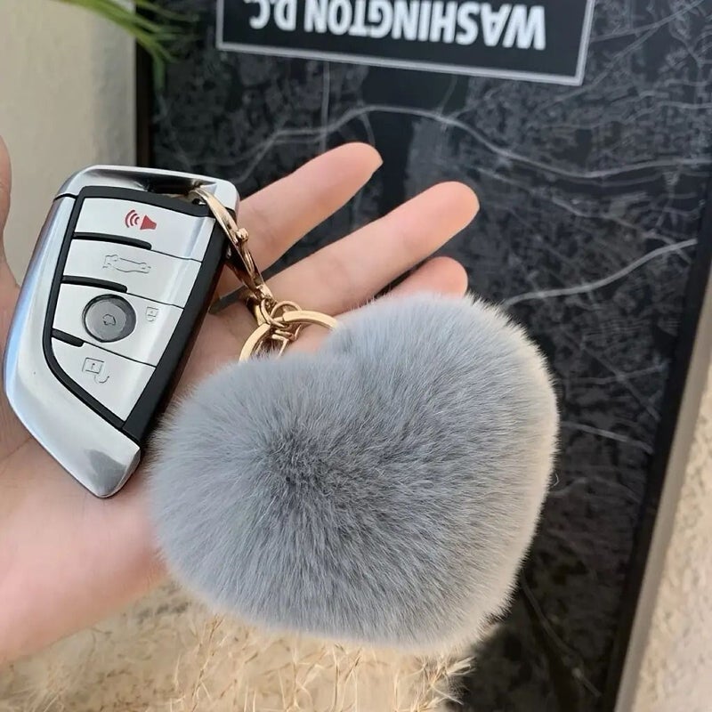 1 سلسلة مفاتيح على شكل قلب وردي ناعم للغاية مع مشبك على شكل مخلب جراد البحر، ساحرة لامعة لحقائب اليد، هدية لعيد الحب وعيد الميلاد، متينة وأنيقة للحمل اليومي - Image 3