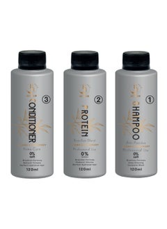B H Bio Hair Bio Hair Protein Brazilian Blend Argan and rosemary 0%formalin 3*120ML 