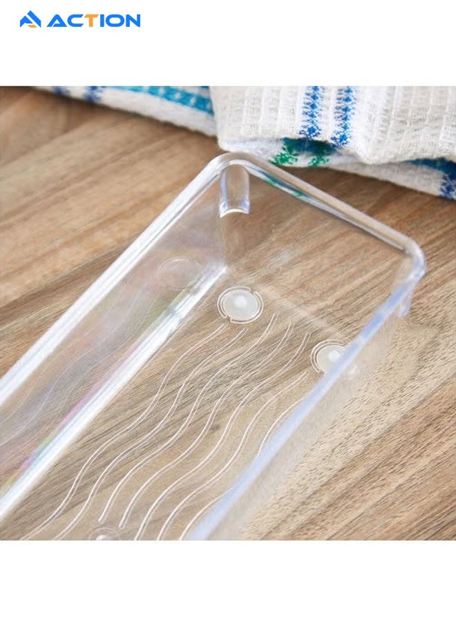 أكشن مجموعة من 4 صناديق تخزين شفافة --بتصميم أنيق، مناسب تماما للكؤوس والسكاكين والشوك وعيدان الطعام، يجمع بين الجمال والوظيفة، مناسب لأسلوب المطبخ. - Image 3