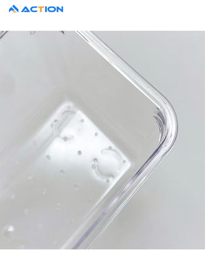 ACTION A Set Of 4 Transparent Storage Boxes - With An Elegant Design, Perfectly Suitable For Cups, Knives, Forks And Chopsticks, Combining Beauty And Functionality, Suitable For Kitchen Style. - Image 5