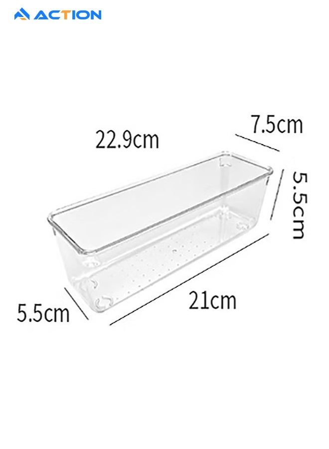 ACTION A Set Of 4 Transparent Storage Boxes - With An Elegant Design, Perfectly Suitable For Cups, Knives, Forks And Chopsticks, Combining Beauty And Functionality, Suitable For Kitchen Style. - Image 3