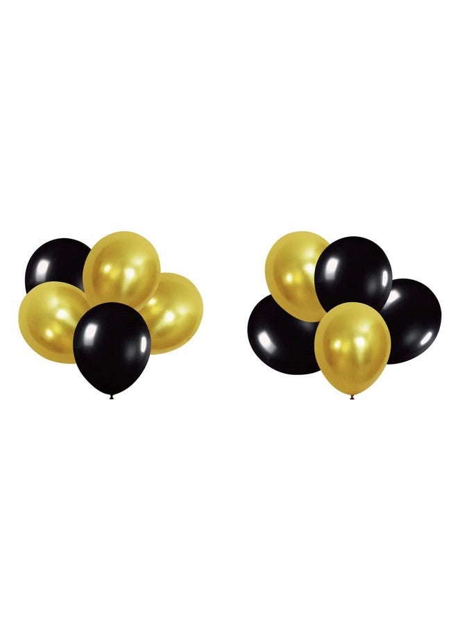 Oojami Black Happy Birthday Bunting Banner With Shiny Glitter Gold Letter Birthday Party Supplies Decorations Includes Balloons - Image 4