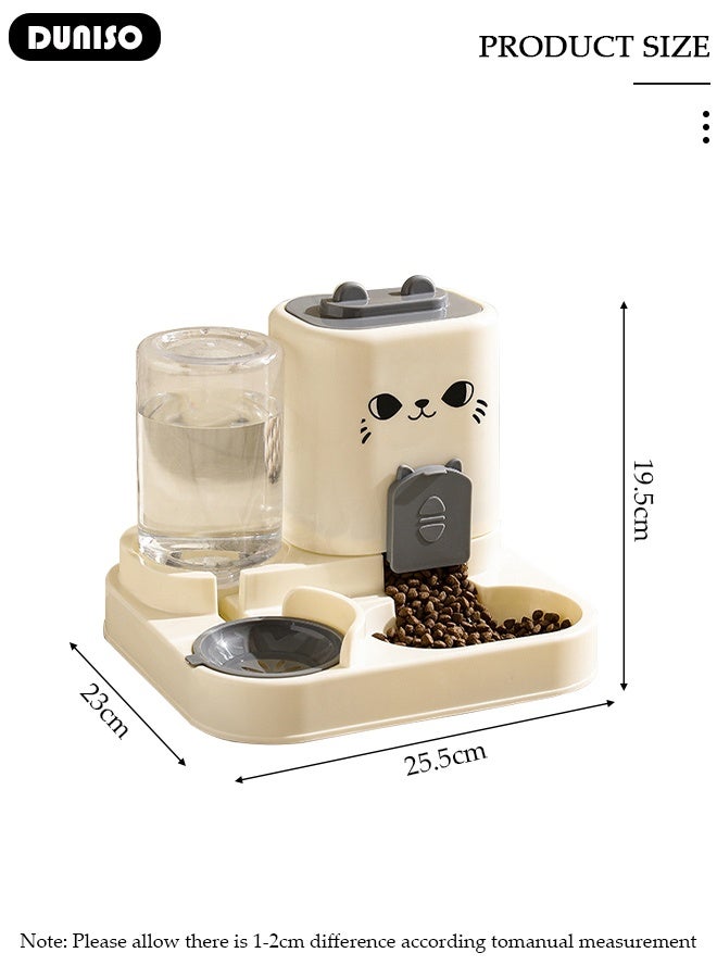 DUNISO Water Bowl for Dogs,Automatic Cat Feeder Self Dispensing,2 in 1 Cat Dog Automatic Feeder,Pet Waterer Automatic Gravity Dog Cat Waterer Travel Supply Feeder and Water Dispense - Image 2