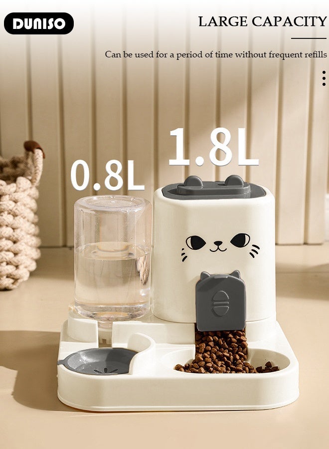 DUNISO Water Bowl for Dogs,Automatic Cat Feeder Self Dispensing,2 in 1 Cat Dog Automatic Feeder,Pet Waterer Automatic Gravity Dog Cat Waterer Travel Supply Feeder and Water Dispense - Image 3