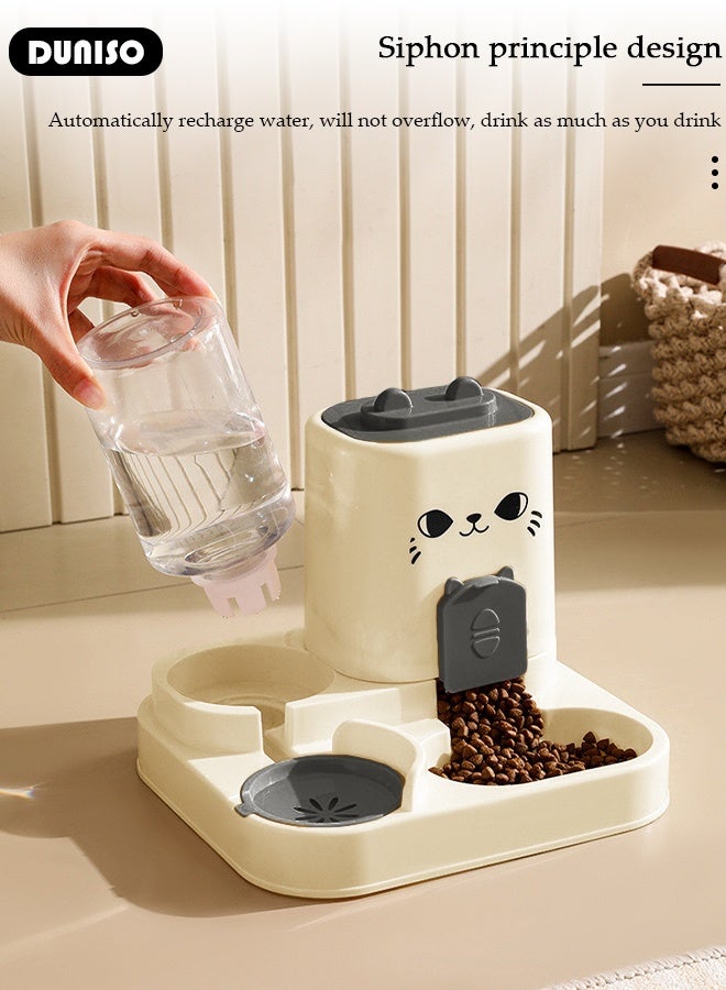 DUNISO Water Bowl for Dogs,Automatic Cat Feeder Self Dispensing,2 in 1 Cat Dog Automatic Feeder,Pet Waterer Automatic Gravity Dog Cat Waterer Travel Supply Feeder and Water Dispense - Image 5