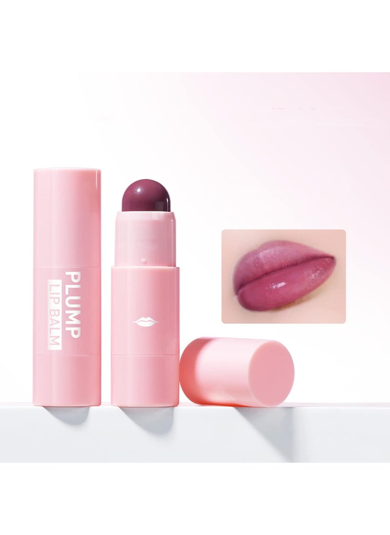 Melemando Plumping Lip Balm 4 Colors Hydrating Tinted Lip Balm Deep Nourishing Buildable Lipstick for Dry, Cracked & Chapped Lips (Color 01) 