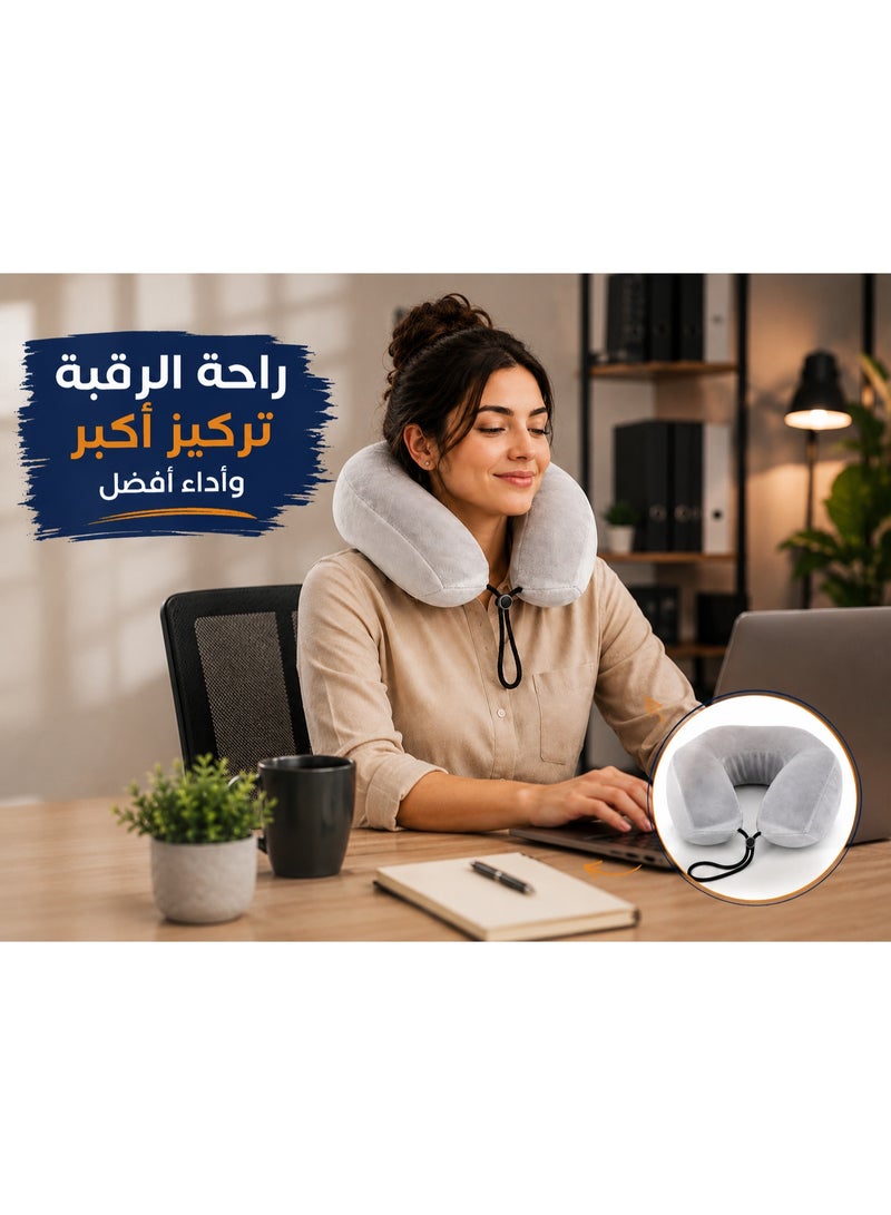 Premium Memory Foam Bed Pillow, Comfortable Neck Support Pillow with Soft Removable and Washable Velvet Cover - Image 5