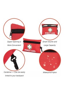 General Medi Mini First Aid Kit, 110 Pieces Small First Aid Kit - Includes Emergency Foil Blanket, Scissors for Travel, Home, Office, Vehicle, Camping, Workplace & Outdoor (Red)  - Image 3