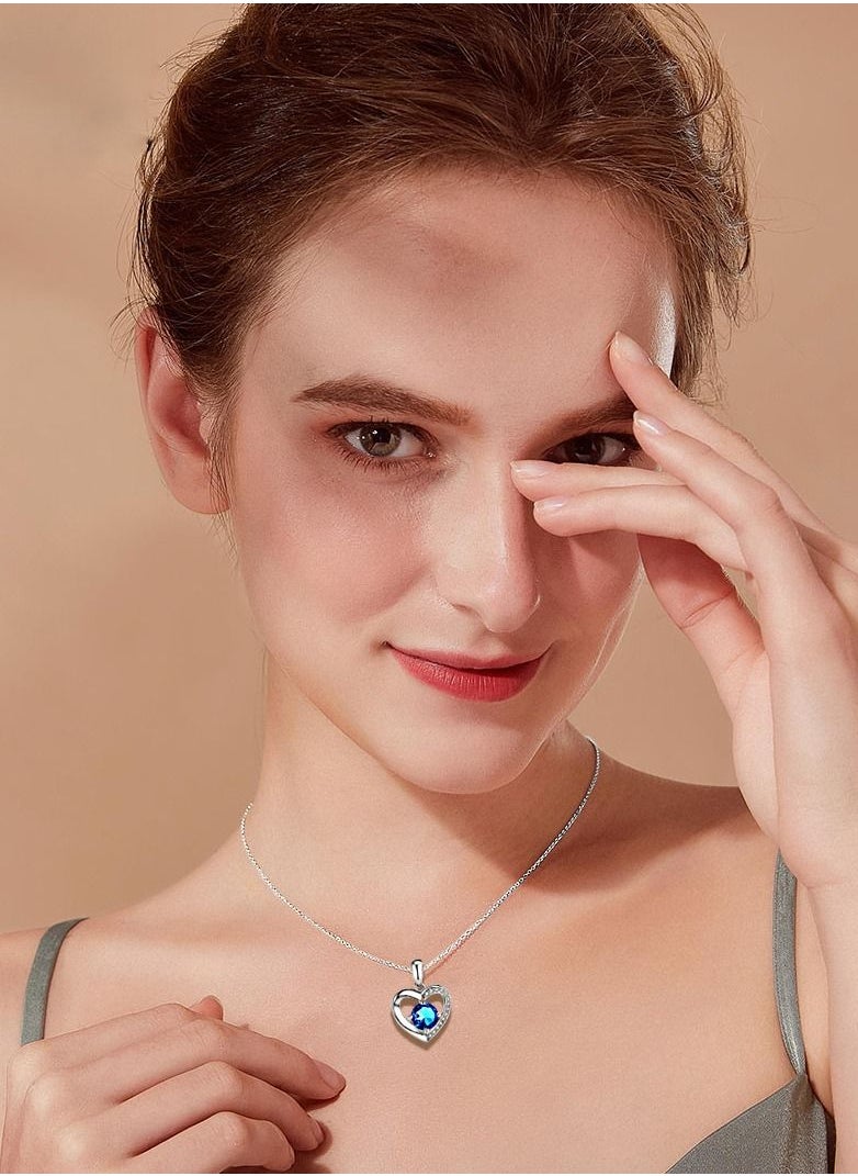 NIBEMINENT 1PCS Ladies Love Necklace Diamond Heart Pendant  - Image 3