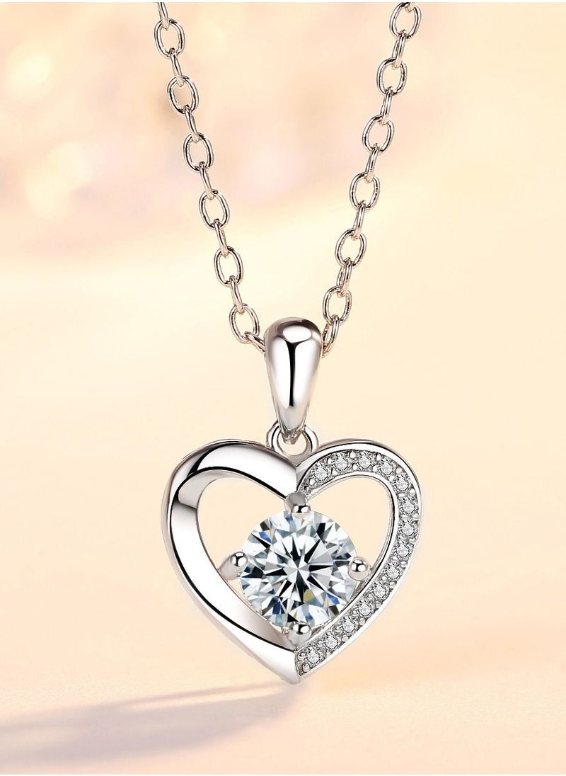 NIBEMINENT 1PCS Ladies Love Necklace Diamond Heart Pendant  - Image 2