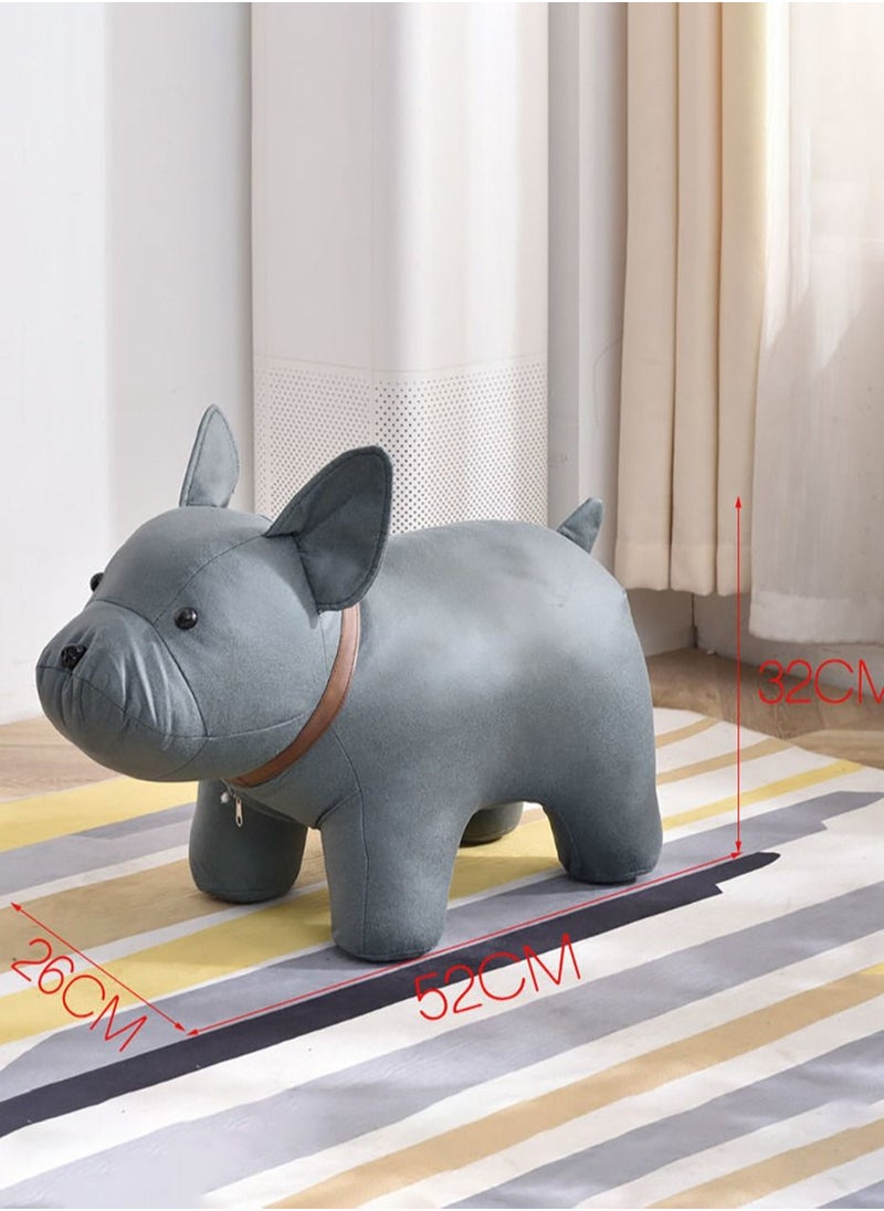 Merry Moments Animal Stool Cartoon Stool Changing Shoes Sofa Door Side Stool Footstool Gaming Bench Living Room Kid Stool Grey  - Image 4