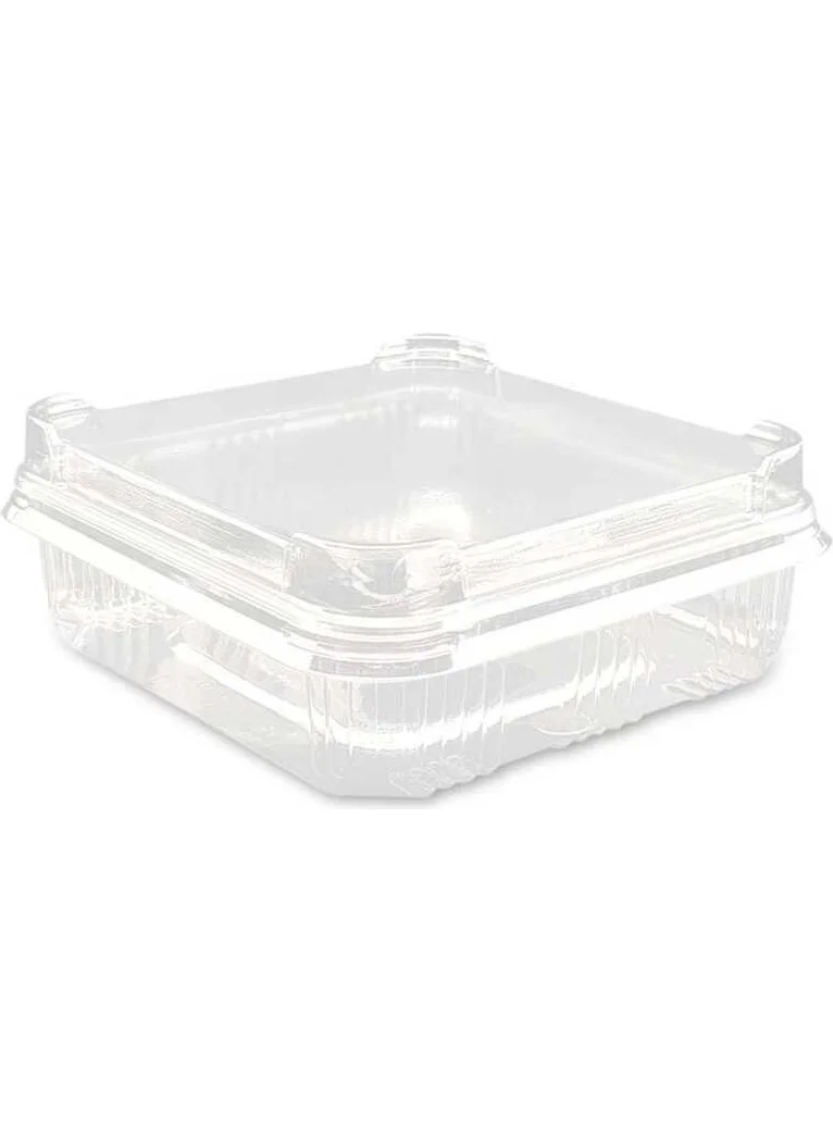 Ambalaj Pazarı Packaging Market Square Bowl Transparent 110X110 mm - 100 Pieces