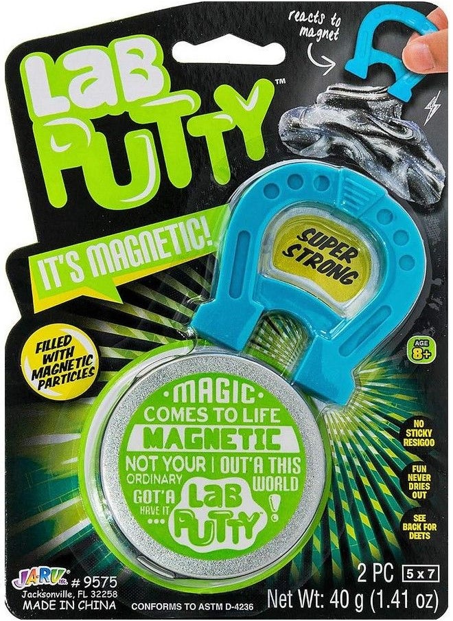 Ja-Ru - Lab Putty Magnetic Slime With Magnet Included (1 Unit ) By Jaru. Magnetic Toy With Best Thinking Smart Crazy Stress Putty With Tin Sensory Toy Stress Relief Party Favor Toy 95751A - Image 1