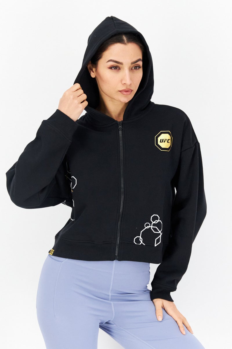Ufc Women Sportswear Fit Long Sleeves Outdoor Sweatshirt, Black  - Image 1