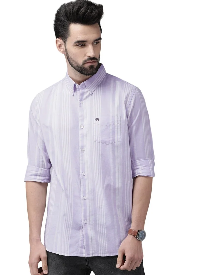 THE BEAR HOUSE Men's Cotton Shirt | Casual & Formal Long Sleeve Slim Fit | Classic Button-Down, Office & Everyday Wear, Comfortable & Breathable Fabric