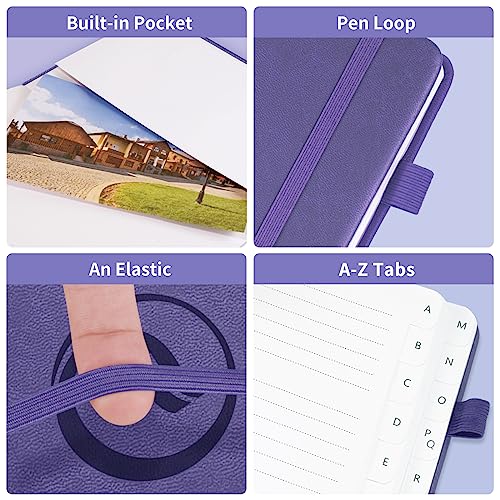 Blugool Address Book with Alphabetical Tabs, Hardcover Password Book, Address Organizer Keep Track of Phone Numbers, Special Days, Birthdays, Anniversaries and Notes (5.3'' x 7.7", Purple) - Image 5