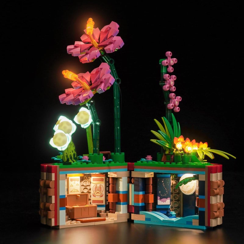 LocoLee LED Light Kit Compatible with Lego Moanas Flowerpot No Models Only Light Creative Lighting Set Accessories Compatible with Lego 43252 Moanas Flowerpot Set - Image 3
