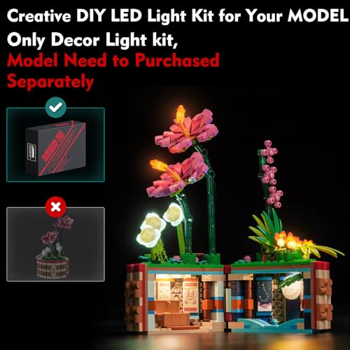 LocoLee LED Light Kit Compatible with Lego Moanas Flowerpot No Models Only Light Creative Lighting Set Accessories Compatible with Lego 43252 Moanas Flowerpot Set - Image 5
