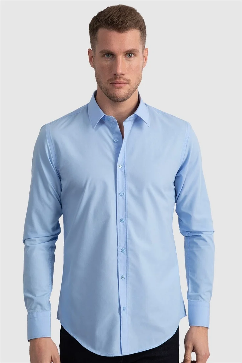 تودورس Slim Fit Narrow Cut Tery Cotton Men's Shirt
