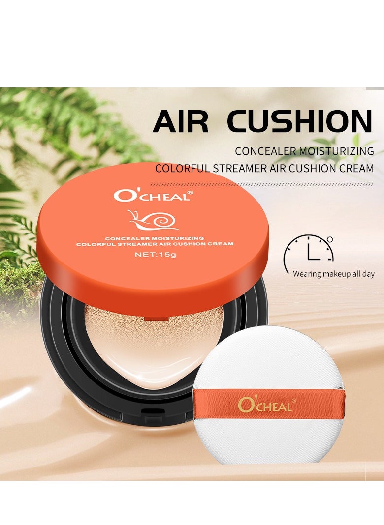 OCHEAL Snail air cushion BB cream lasting repair moisturizing concealer foundation does not remove makeup isolation beauty cream  - Image 3