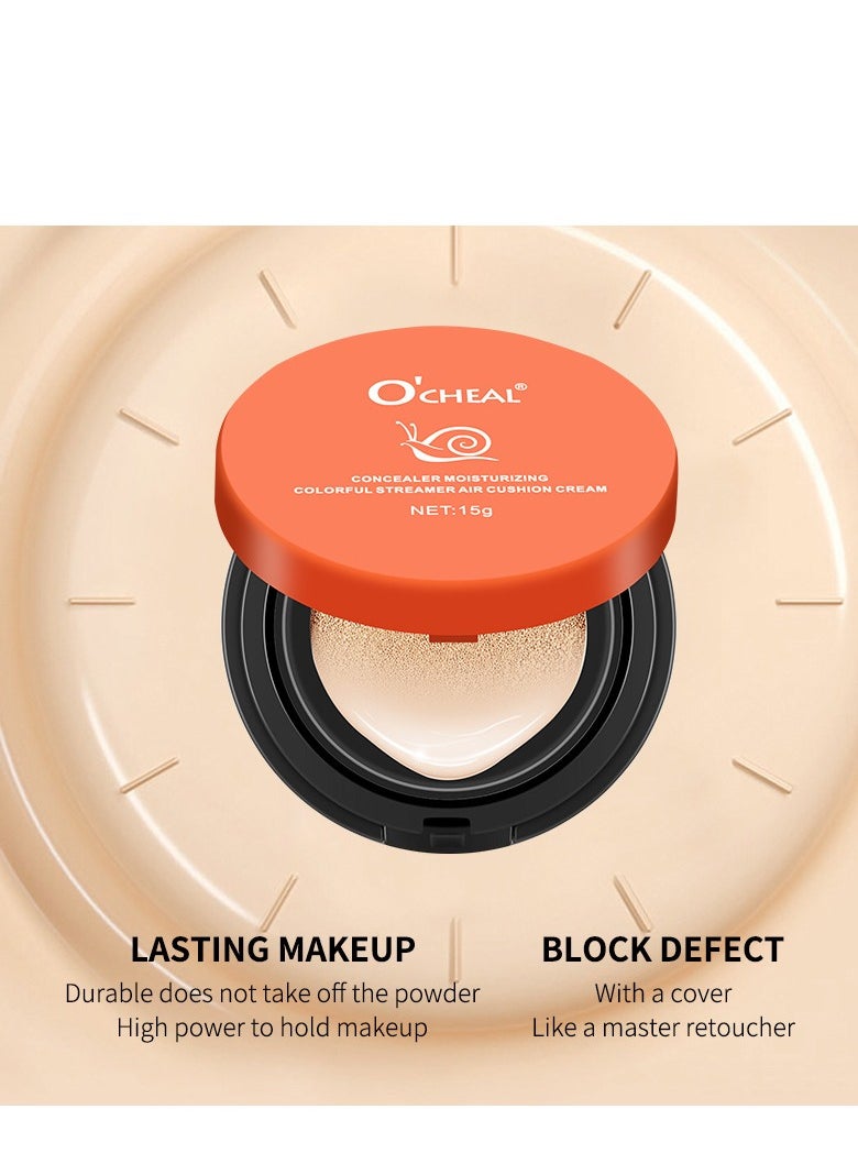 OCHEAL Snail air cushion BB cream lasting repair moisturizing concealer foundation does not remove makeup isolation beauty cream  - Image 5