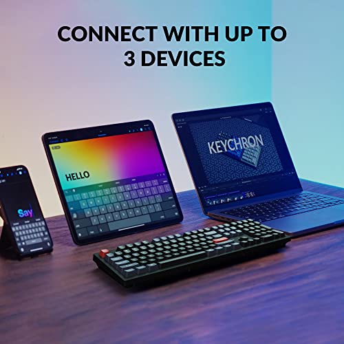 Keychron K10 Pro Wireless Custom Mechanical Keyboard, QMK/VIA Programmable Bluetooth/Wired White Backlight, Hot-swappable Keychron K Pro Brown Switch - For Mac Windows Linux - Image 3