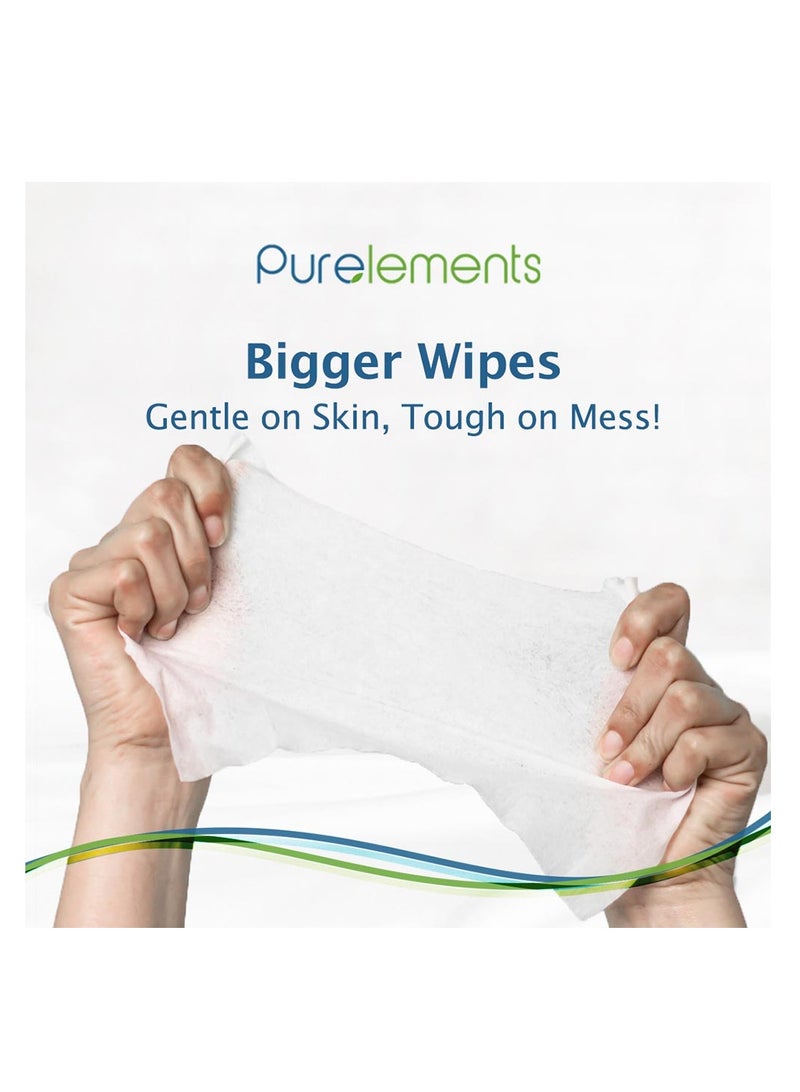 بيور إيلمنتس العناصر النقية - مناديل مبللة مائية بنسبة 99.9٪ بالصبار الطبيعي - 64 قطعة - Image 4