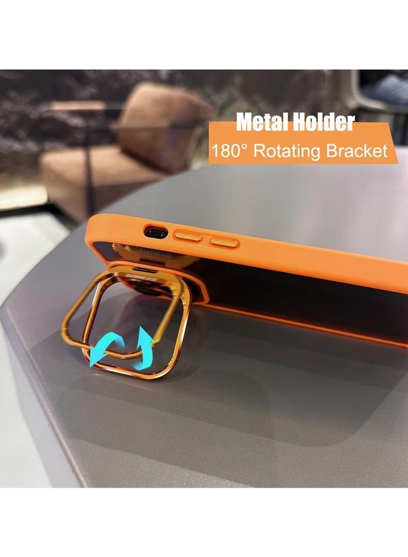 MIGOFAST Adjustable Camera Ring Stand, Transparent Back Case  Hard Acrylic + TPU With Lens Protective Ring Mobile Phone Case/Cover For iPhone 15 Pro Max Blue - Image 5