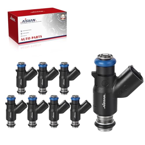 AISHAN 8PCS Fuel Injectors 4 Holes Compatible with Chevy Avalanche Colorado Tahoe Express Silverado Suburban 1500 for GMC Canyon Savana Sierra Yukon XL 1500 for Cadillac Escalade Replace 12613411 - Image 1